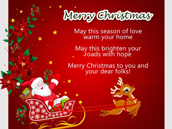 Merry Christmas Wishes for Friends on Facebook