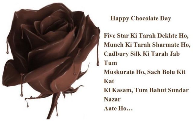 Happy Chocolate Day Two-line Shayari Status Wishes Messages Sms Lines for 2018
